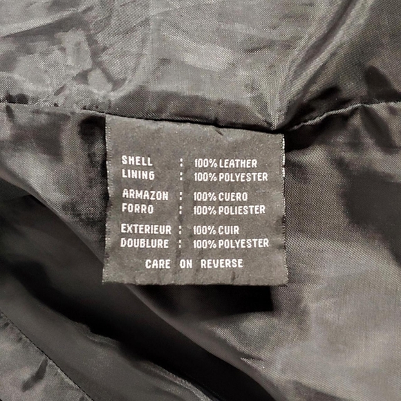 90s vintage genuine leather jacket - Picture 5 of 6